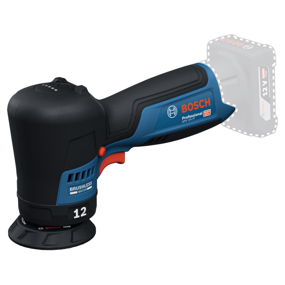 Bosch Akku Polierer GPX 12V-77 - Sologerät ohne Akku/Ladegerät inkl. Zubehör