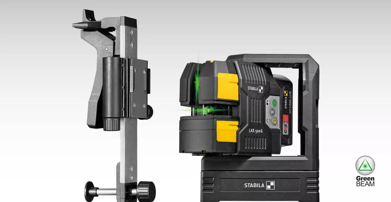 Stabila Multilinien-Laser LAX 500 G - 12V - grün - 7-tlg - 3 x 360° - Akku + Ladegerät