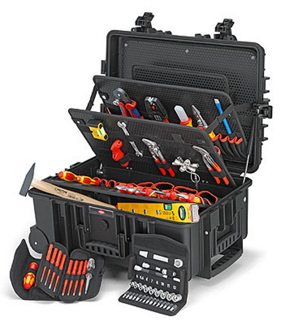 Knipex Werkzeugkoffer "Robust45" Elektro - 15kg - 63-teilig - 00 21 37