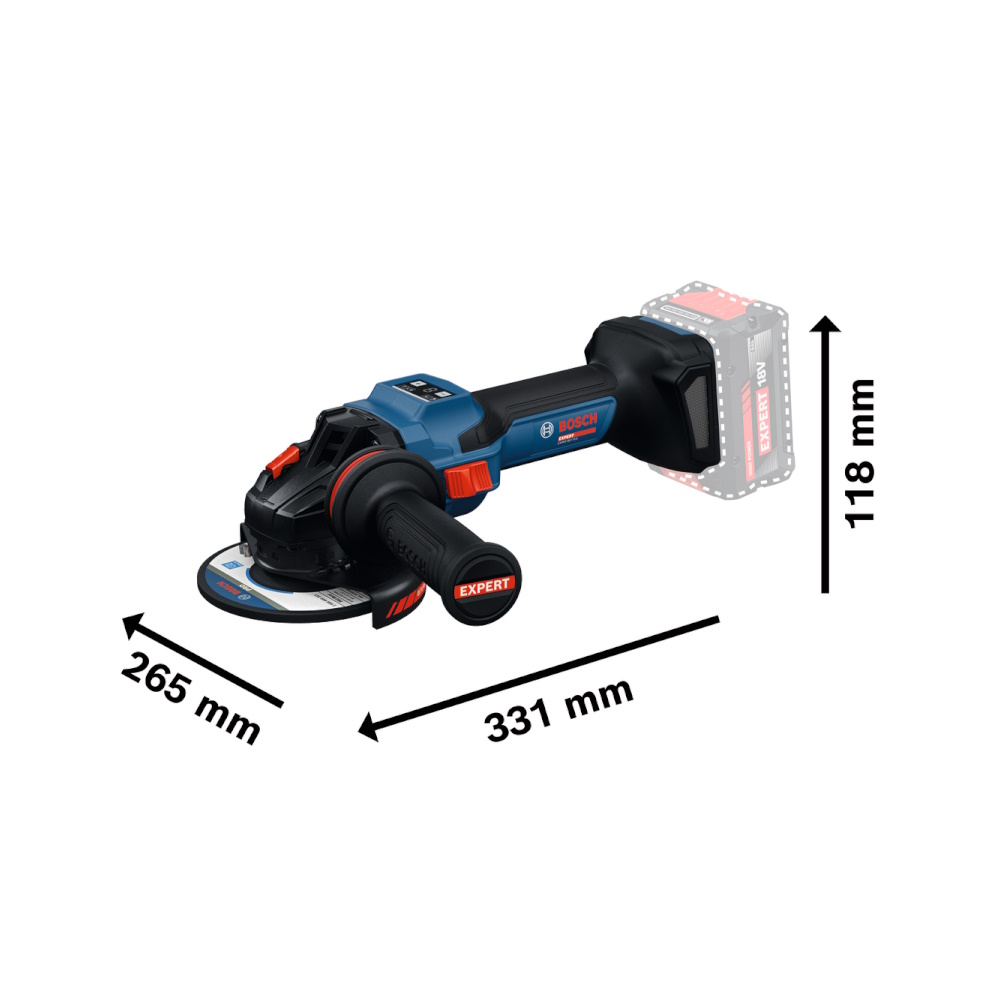 Bosch Winkelschleifer Akku EXPERT EXWS18V-15S 18V in L-Boxx ohne Akku/Ladegerät