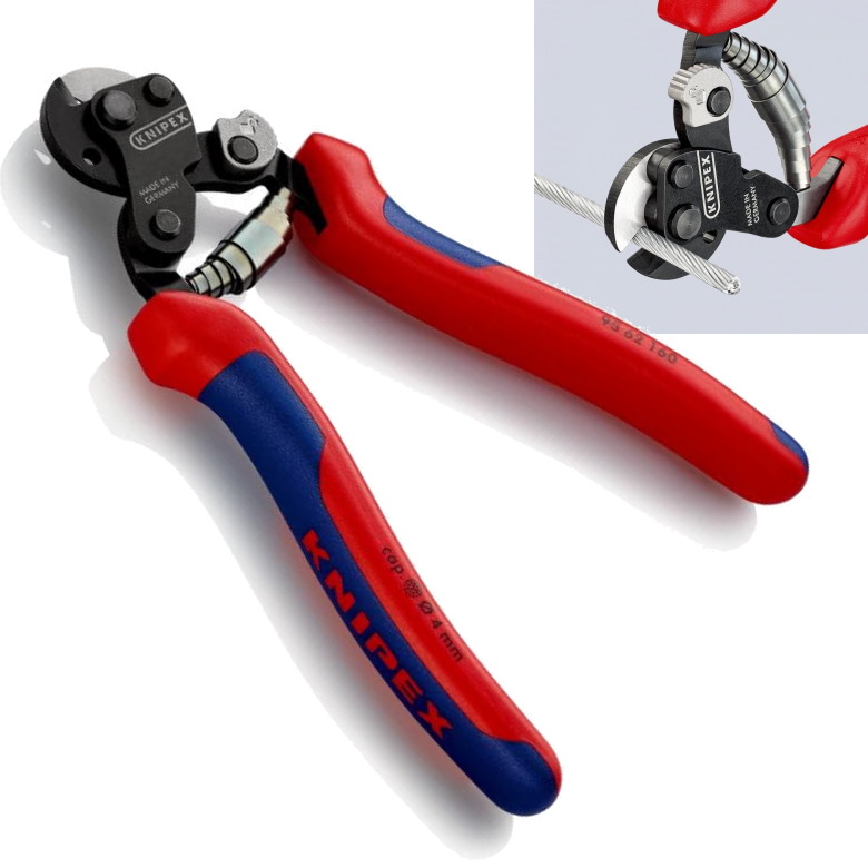 Knipex Drahtseilschere 95 62 160 - 160mm - Geschmiedet - Bolzenschneider