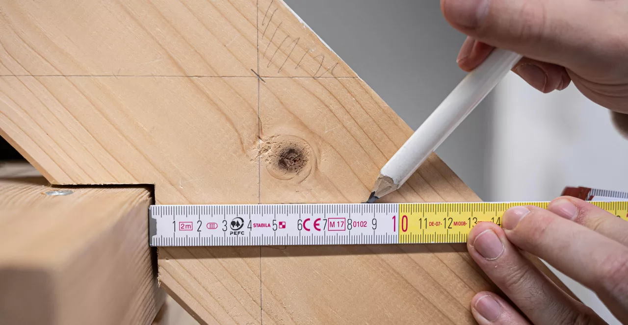 Stabila Holz-Gliedermaßstab Serie 700 - weiß - 2m - Typ 1707 - 3,3mm stark - 01334