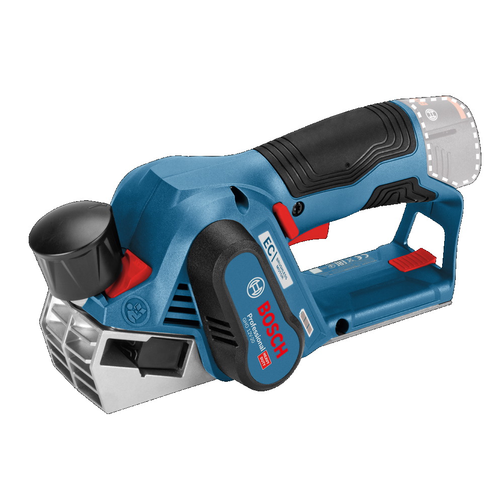 Bosch Akku Hobel GHO 12V-20 Professional mit 2 Hobelmesser - L-BOXX 138 - SOLO