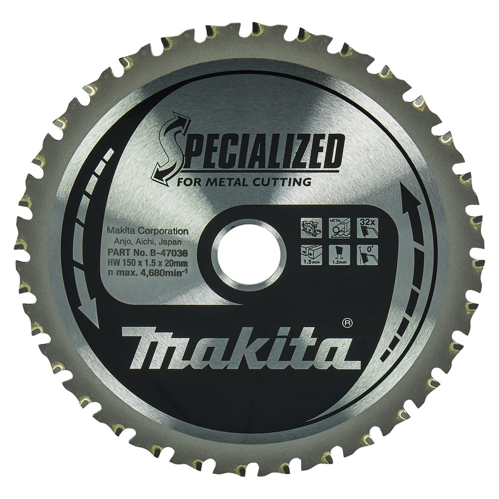 Makita Kreissägeblatt Metall Stahl Akku-SPECIALIZED 150x20x32Z - B-47036