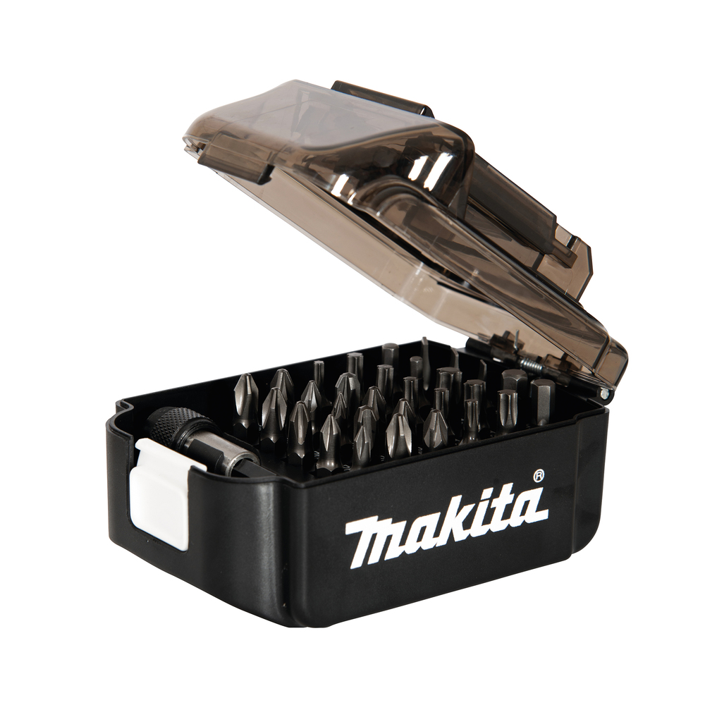 Makita Bit-Set in Akku-Box - 31-teilig - E-00016 - PH,PZ,T,HEX,SL - Bithalter 1/4"