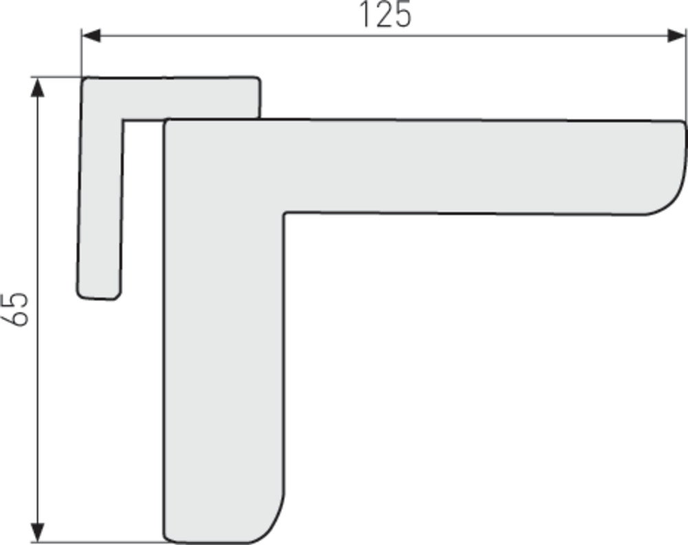 Abus Türschließer 2603 - weiß - für Zimmertüren - ohne bohren - links/rechts