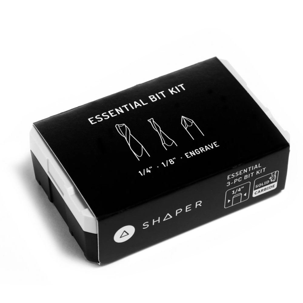 Shaper Basis Fräser-Set - je 1x 3mm und 6mm Sprialnutfräser - 1x Gravierfräser