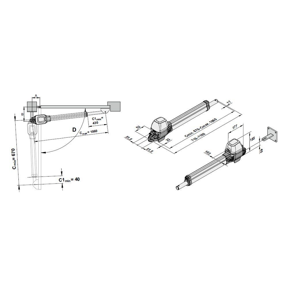 Sommer Drehtorantrieb twist M S3 Set 2-flüglig - inklusive Handsender - bis 2,5m