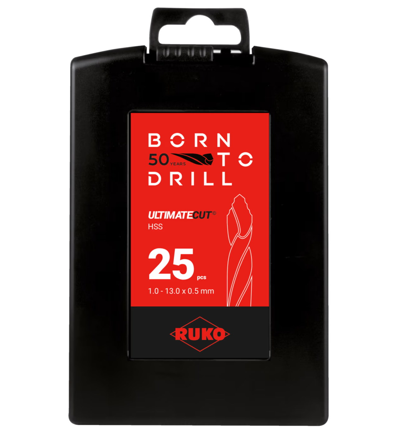 Ruko ULTIMATECUT Spiralbohrer-Satz 1-13mm - HSS - DIN 338 Typ FLOWSTEP - 25-tlg.