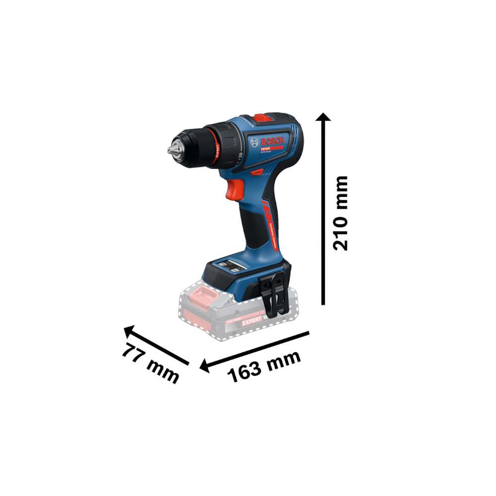 Bosch Akku Bohrschrauber 18V EXPERT EXSR18V-90 Brushless 65 Nm L-BOXX ohne Akku