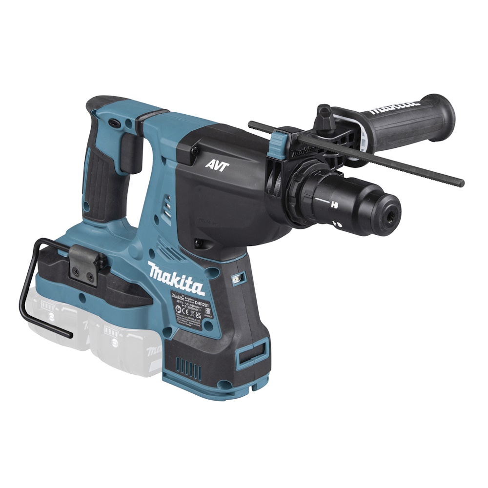 Makita Akku Kombihammer DHR281ZJ inklusive Bohrerset im Makpac 4 mit Bohrerfett
