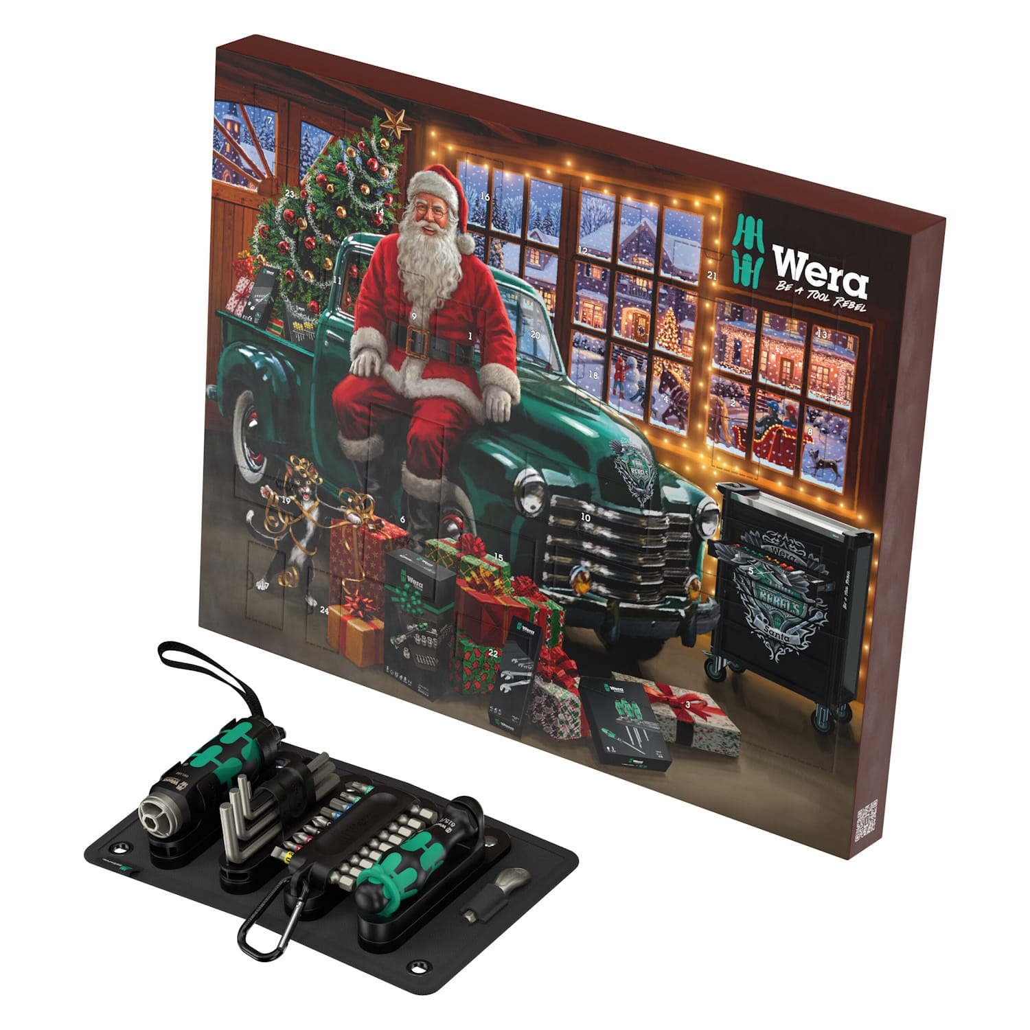 Wera Adventskalender 2026 Werkzeug Set - 24-teilig mit Schraublampe und Bits