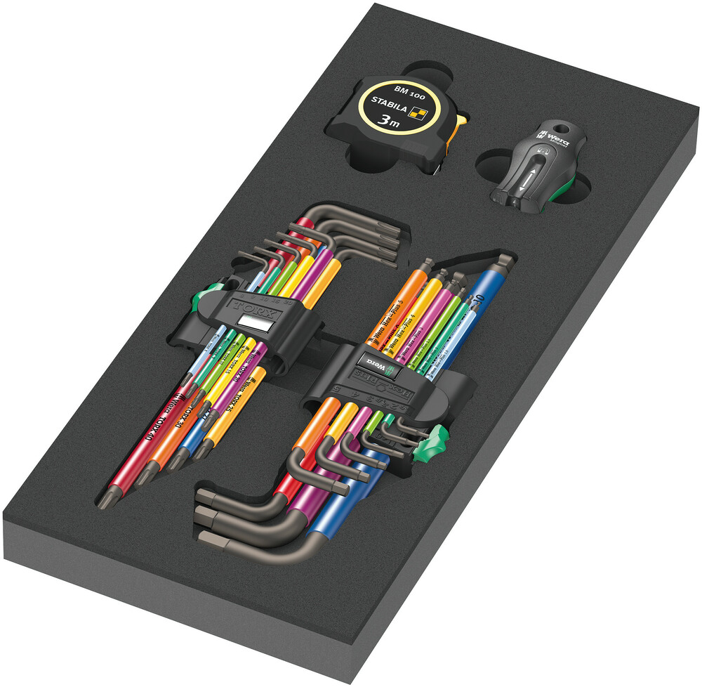 Wera Werkstattwagen Tool Rebel 1 9700 schwarz - bestückt - 94 teilig 05150130001