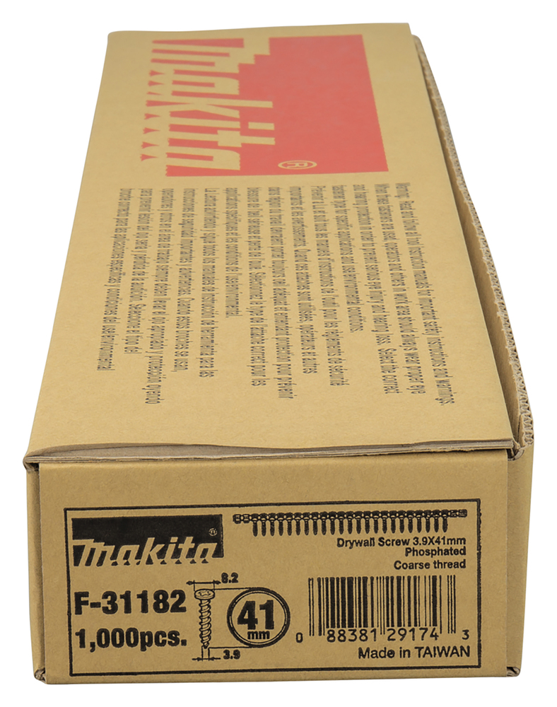 Makita Schnellbauschraube grob - F-31182 - 3,9x41mm - PH2 - gegurtet 1000 Stück