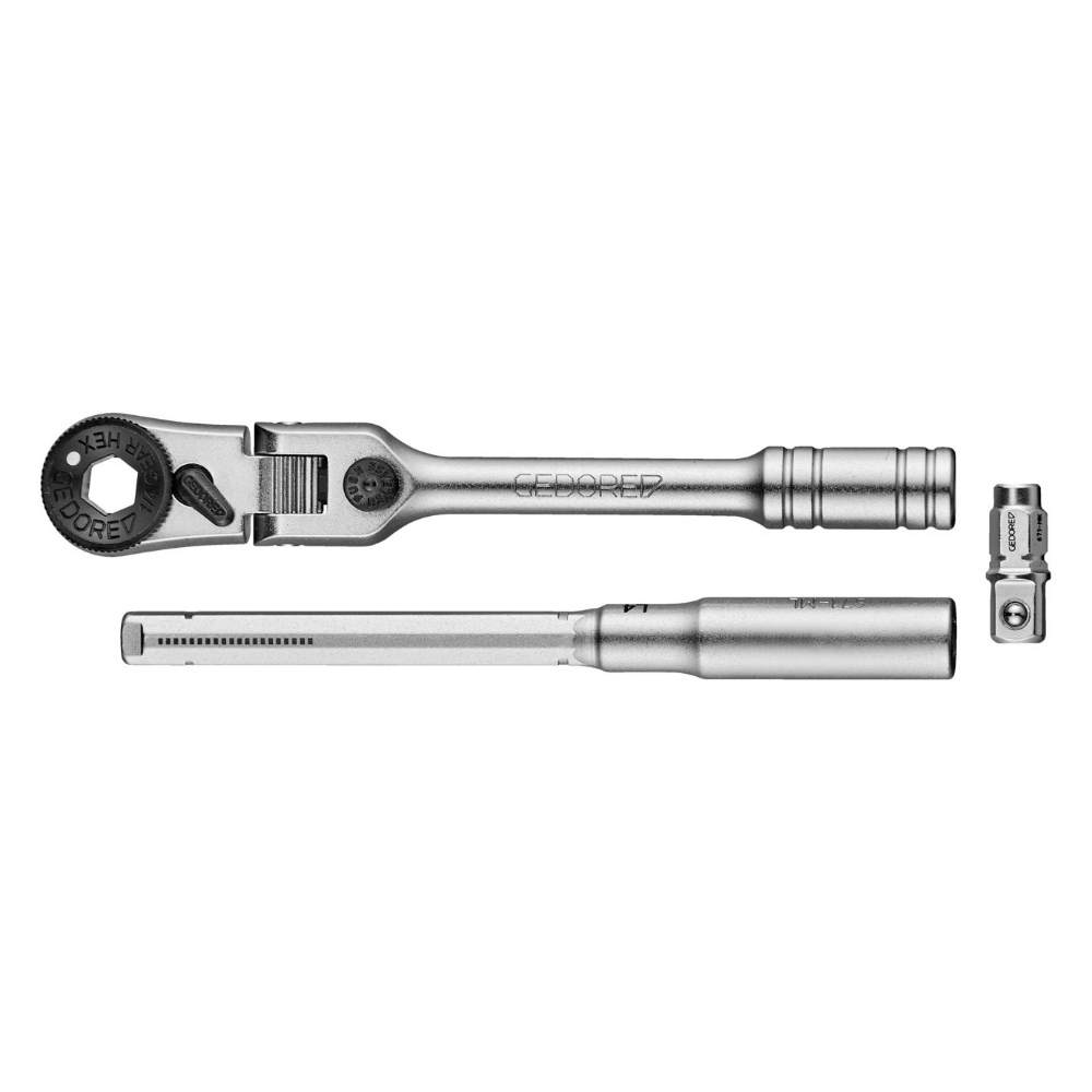 Gedore Bit-Knarren-Set multifunktional - 3 teilig - T Griff - kompakt