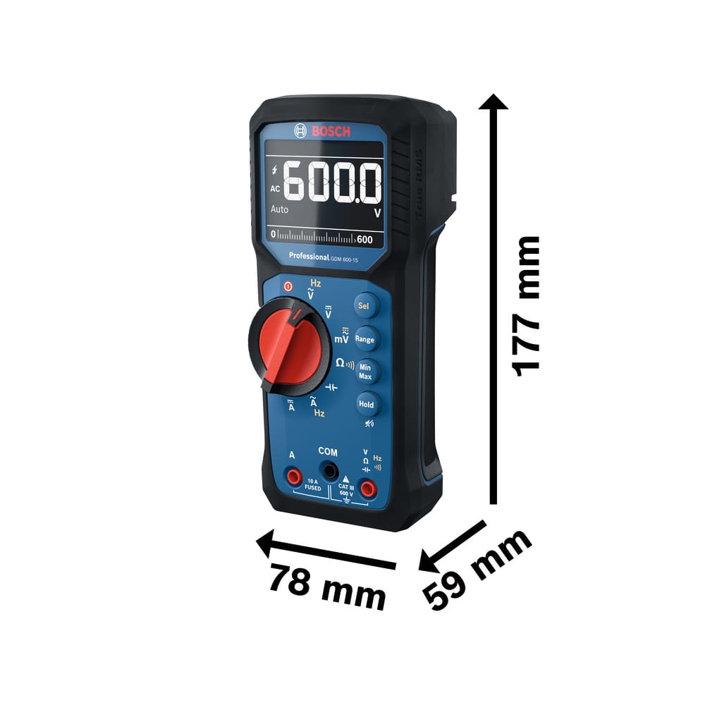 Bosch Digitales Multimeter GDM 600-15 - Messgerät - LCD Display - inkl. Tasche