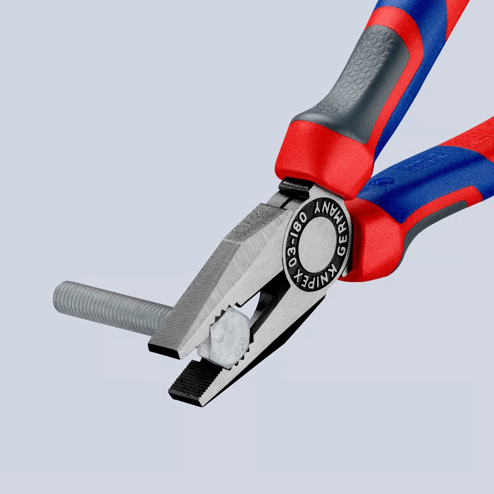 Knipex Kombizange 180mm - Universalwerkzeug mit Comfort Griff - 0302180
