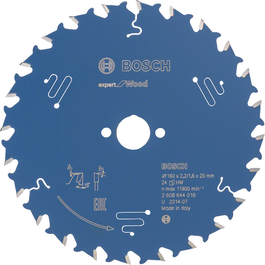 Bosch Sägeblatt Kreissägeblatt EXPERT for WOOD - für Holz - Ø 160mm - 254mm