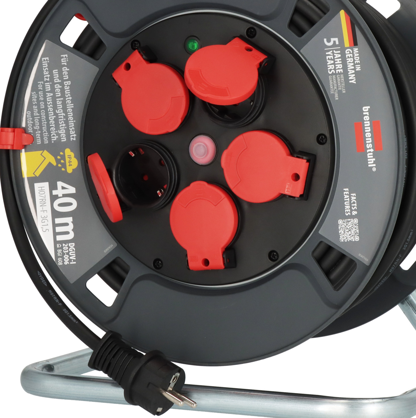 Brennenstuhl Professional Kabeltrommel 300 KU 4100 - 40m - 230V - 9231400101