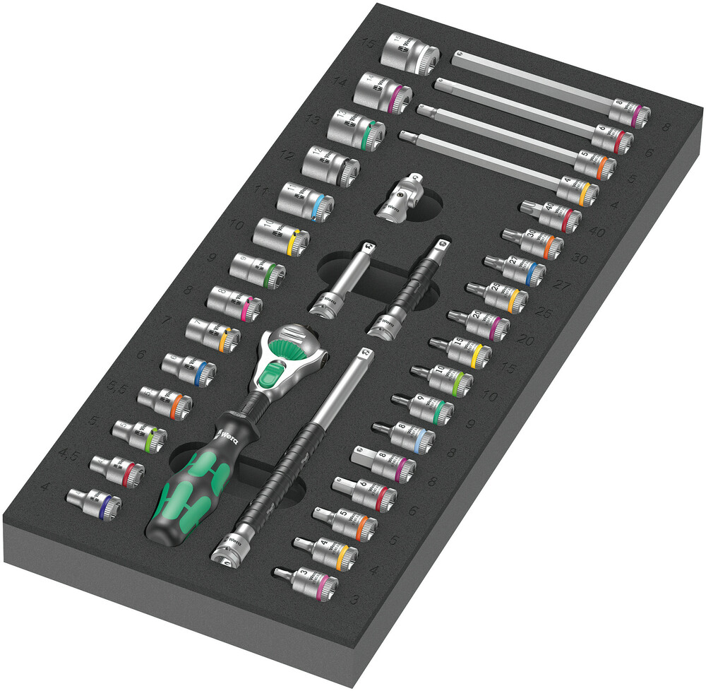 Wera Werkstattwagen Tool Rebel 1 9700 schwarz - bestückt - 94 teilig 05150130001