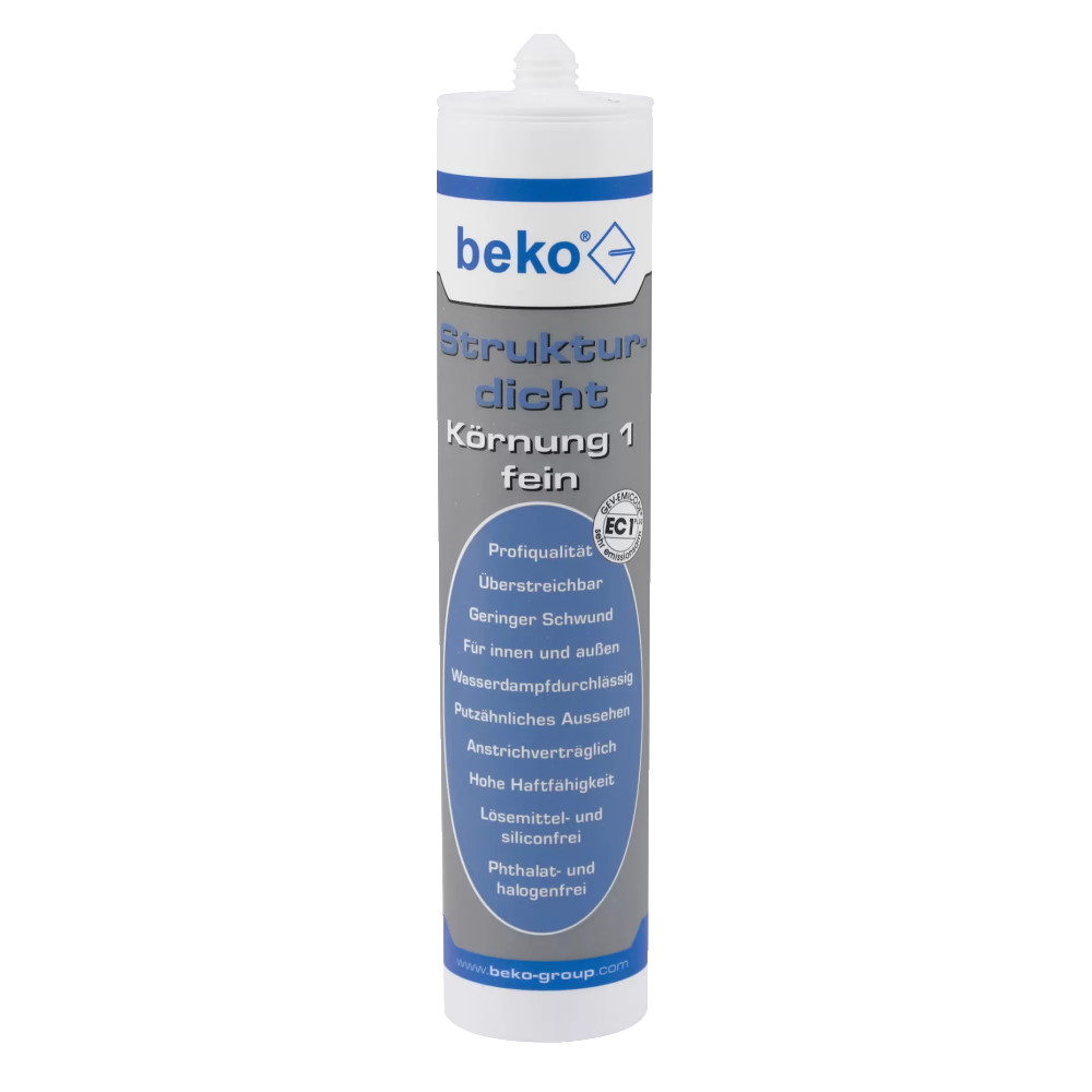 Beko Strukturdicht weiß strukturiert - Körnung 1 - fein - Acryl - 230330