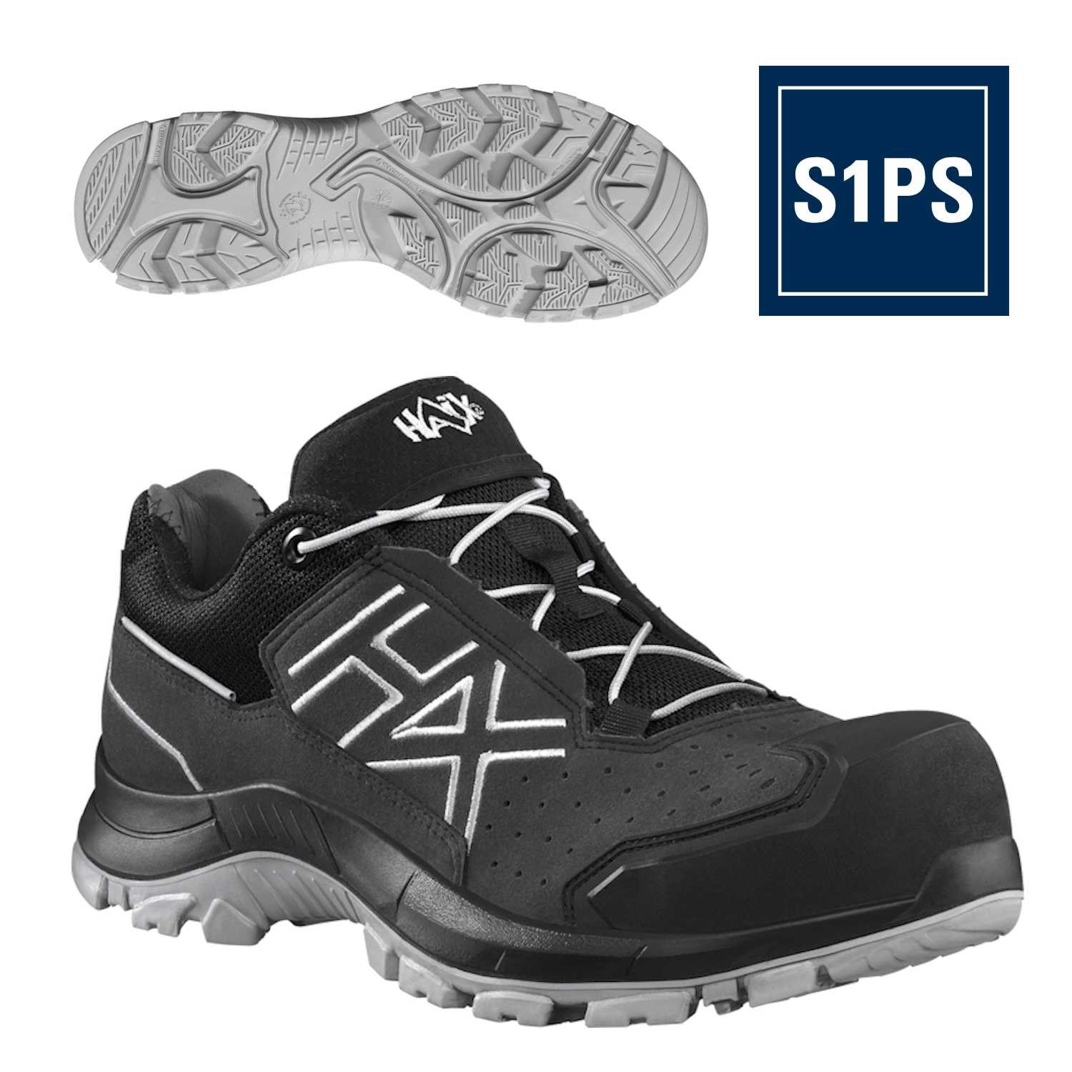 Haix Sicherheitsschuhe BLACK EAGLE Safety 200 M, T - grau - S1PS - Größe 41
