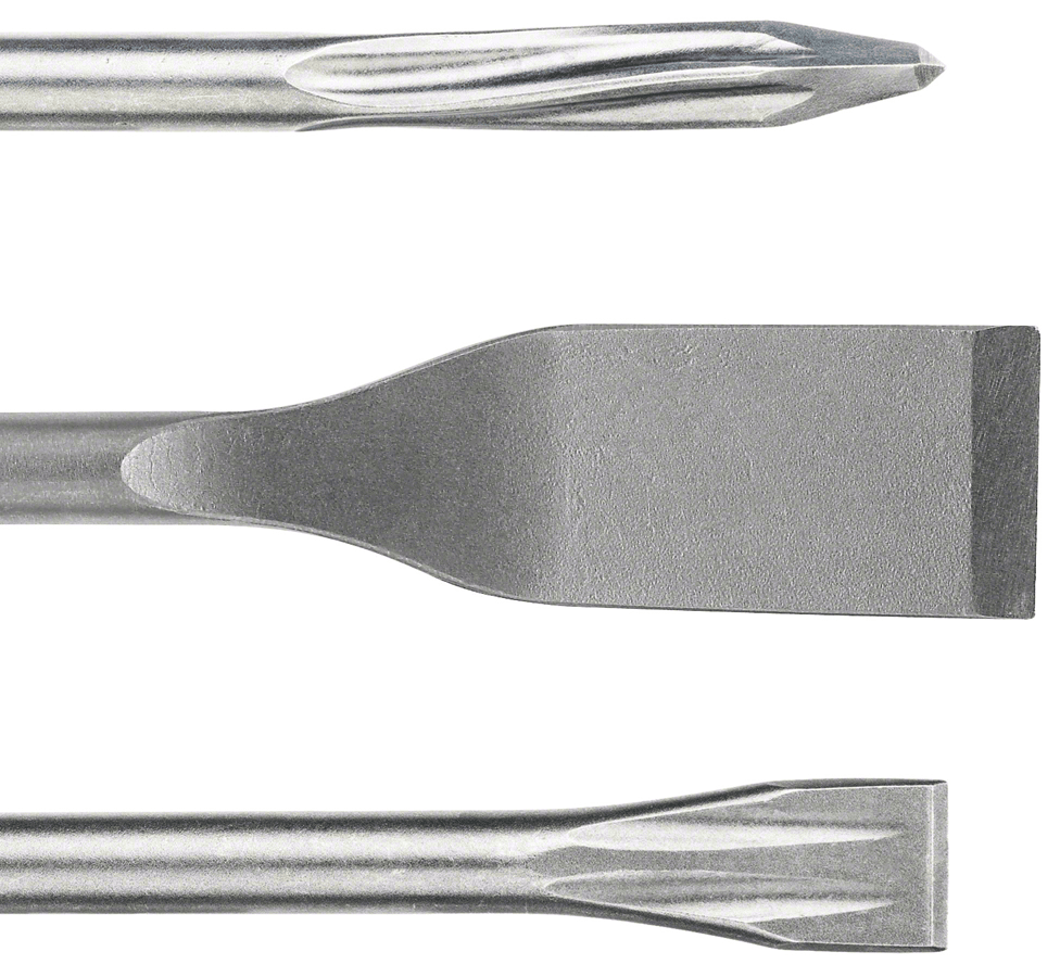 Bosch SDS plus Meißel flach spitz-  250-260mm lang - 3-teilig - selbstschärfend