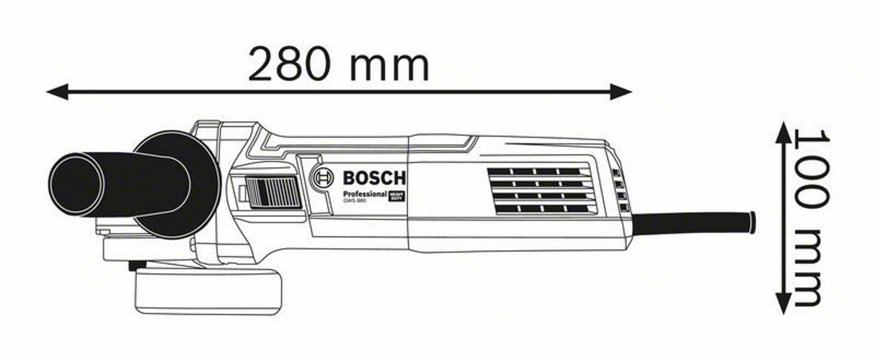 Bosch Winkelschleifer GWS 880 - 125mm - 1,9kg - 880 Watt