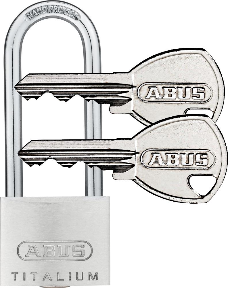 Abus Titalium Vorhangschloss Vorhängeschloss - 64TI 40HB63 - inkl. 2 Schlüssel