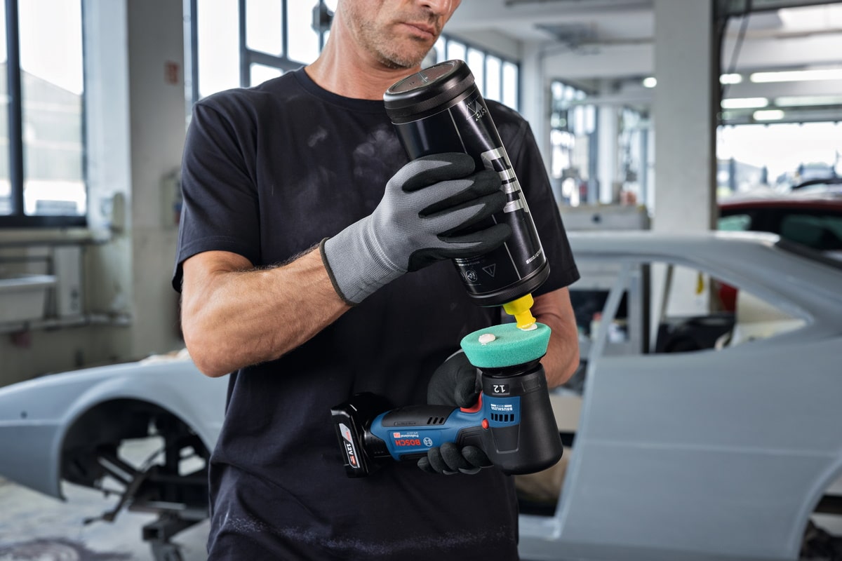 Bosch Akku Polierer GPX 12V-77 - Sologerät ohne Akku/Ladegerät inkl. Zubehör
