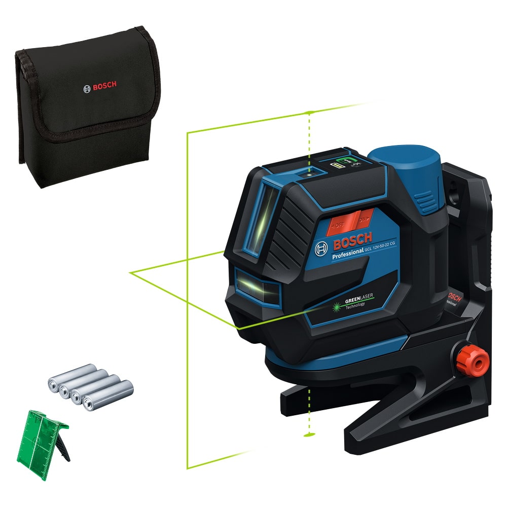 Bosch Kombilaser Baulaser GCL 12V-50-22 CG - inkl. Zubehör und Tasche