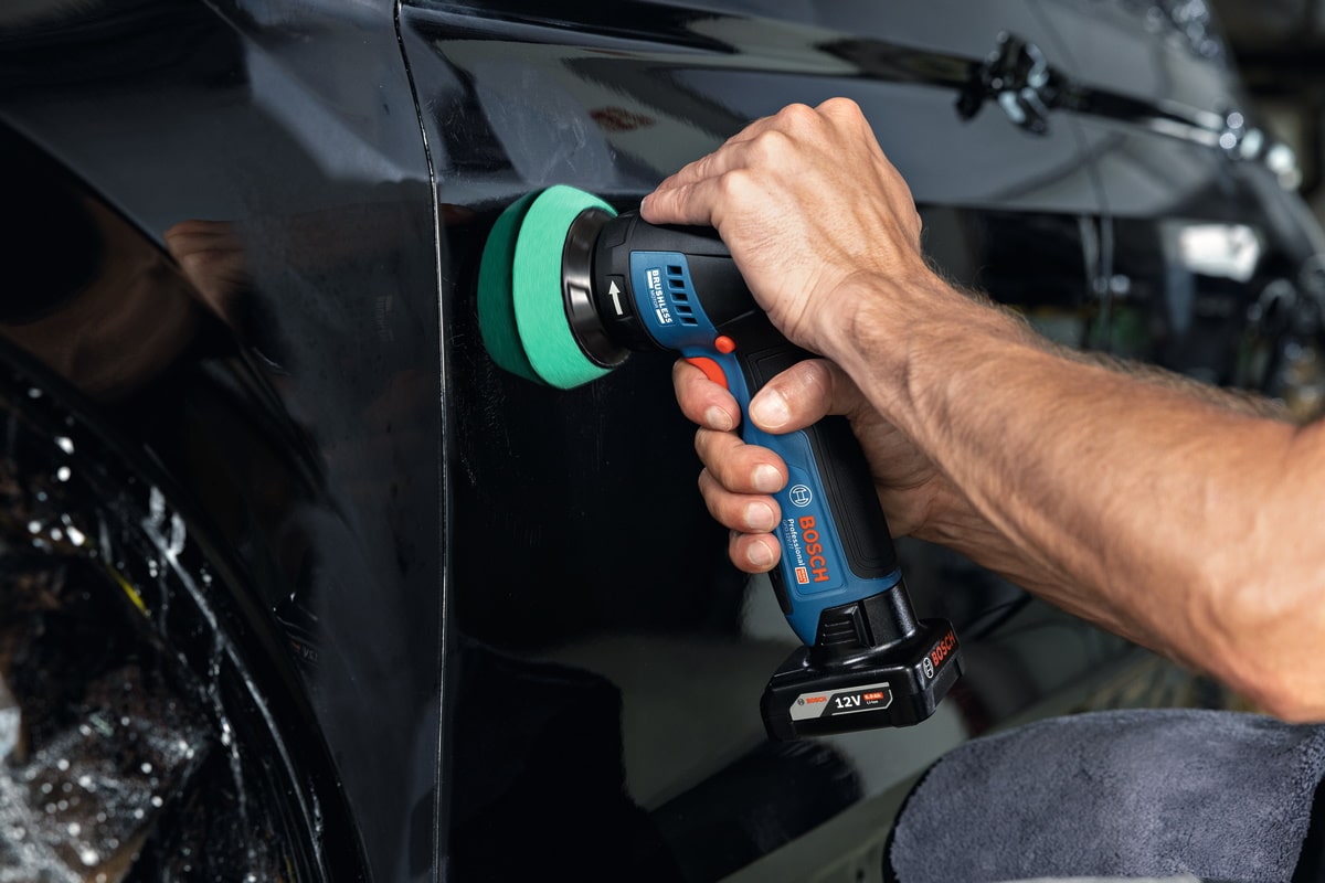 Bosch Akku Polierer GPO 12V-77 - Sologerät ohne Akku/Ladegerät - Rotation