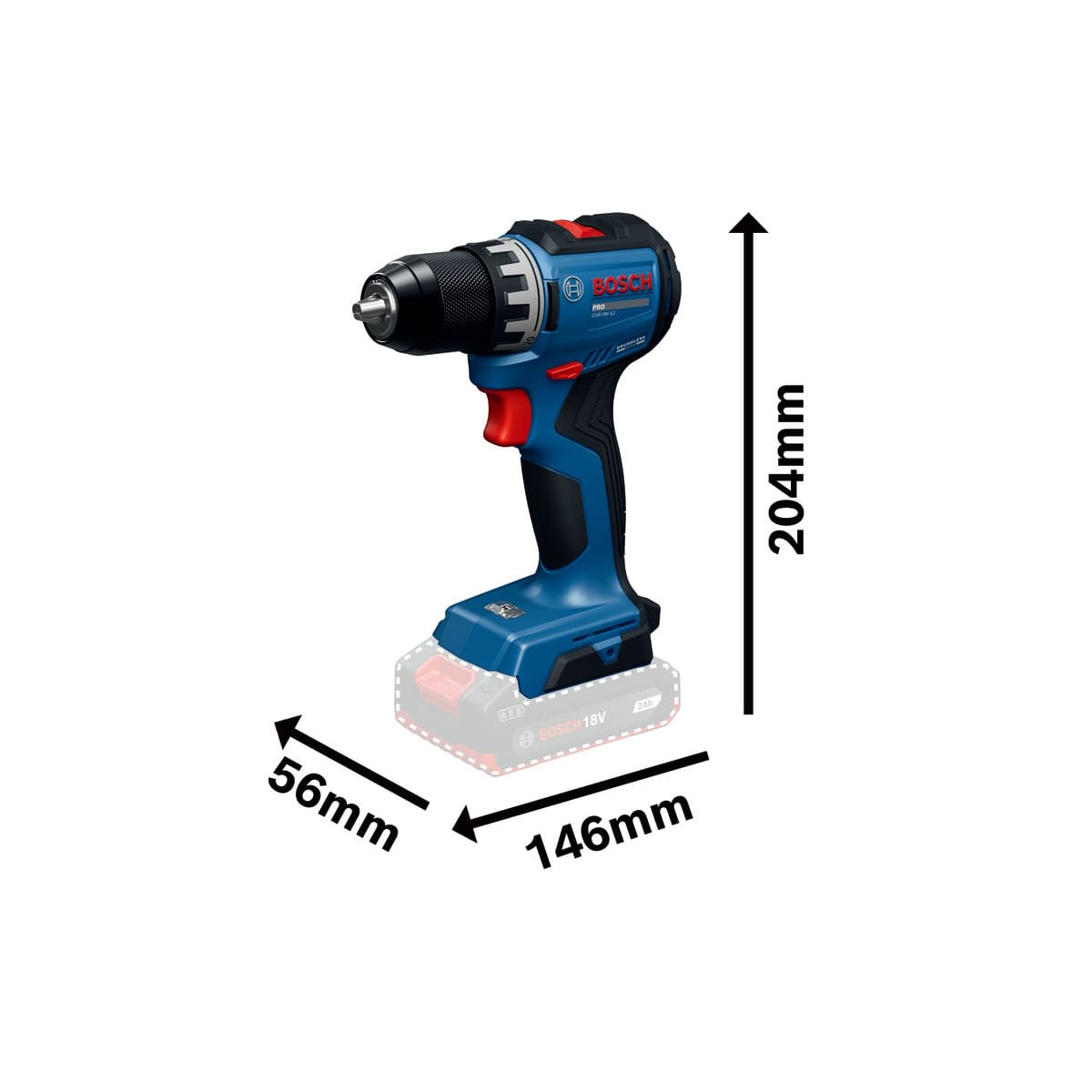 Bosch Akku Bohrschrauber 18V GSR18V-52 in L-Boxx - 1x4Ah 1x2Ah Akku - Ladegerät