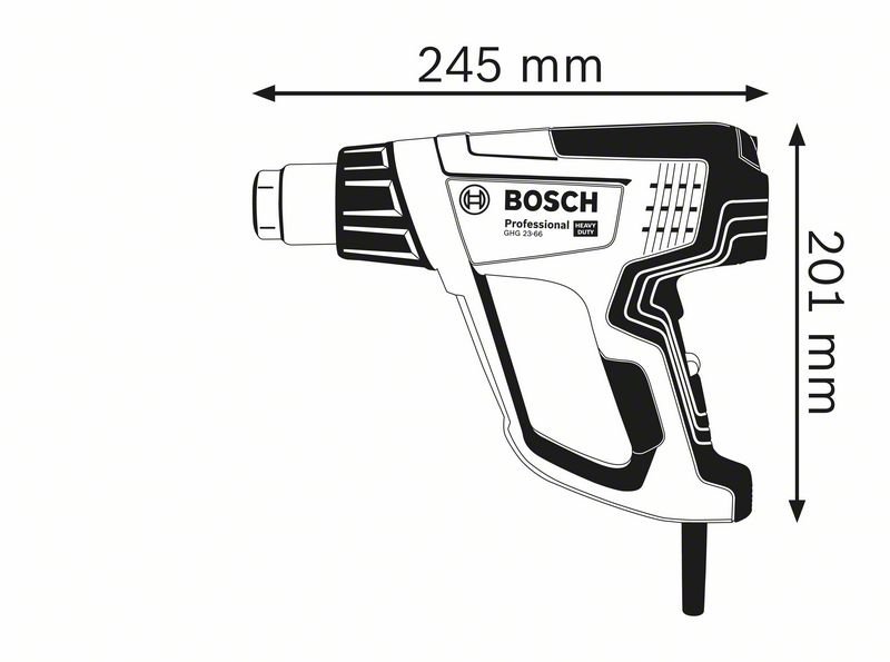 Bosch Heißluftgebläse GHG 23-66 - 2300 Watt - stufenlos - 650 Grad - 4 Programme
