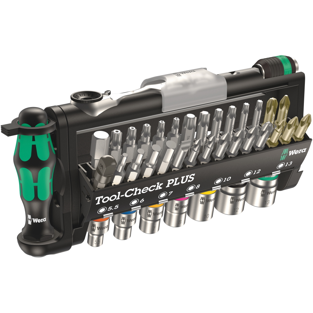 Wera Bitsatz Tool-Check Plus Bit-Ratsche + Wera Flaschenöffner