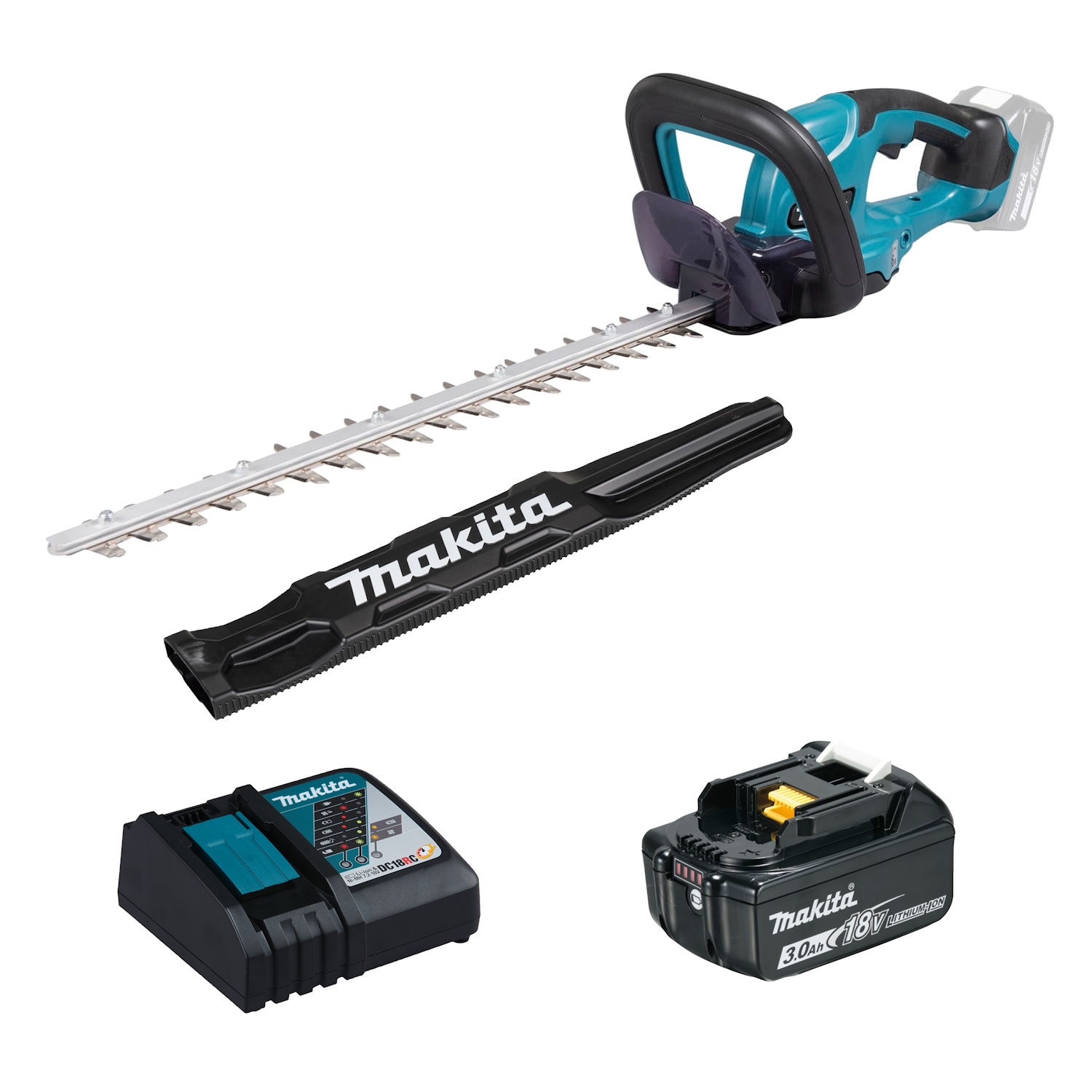 Makita Akku Heckenschere DUH507RF Set 18V - 50cm - inkl. 3 Ah Akku und Ladegerät