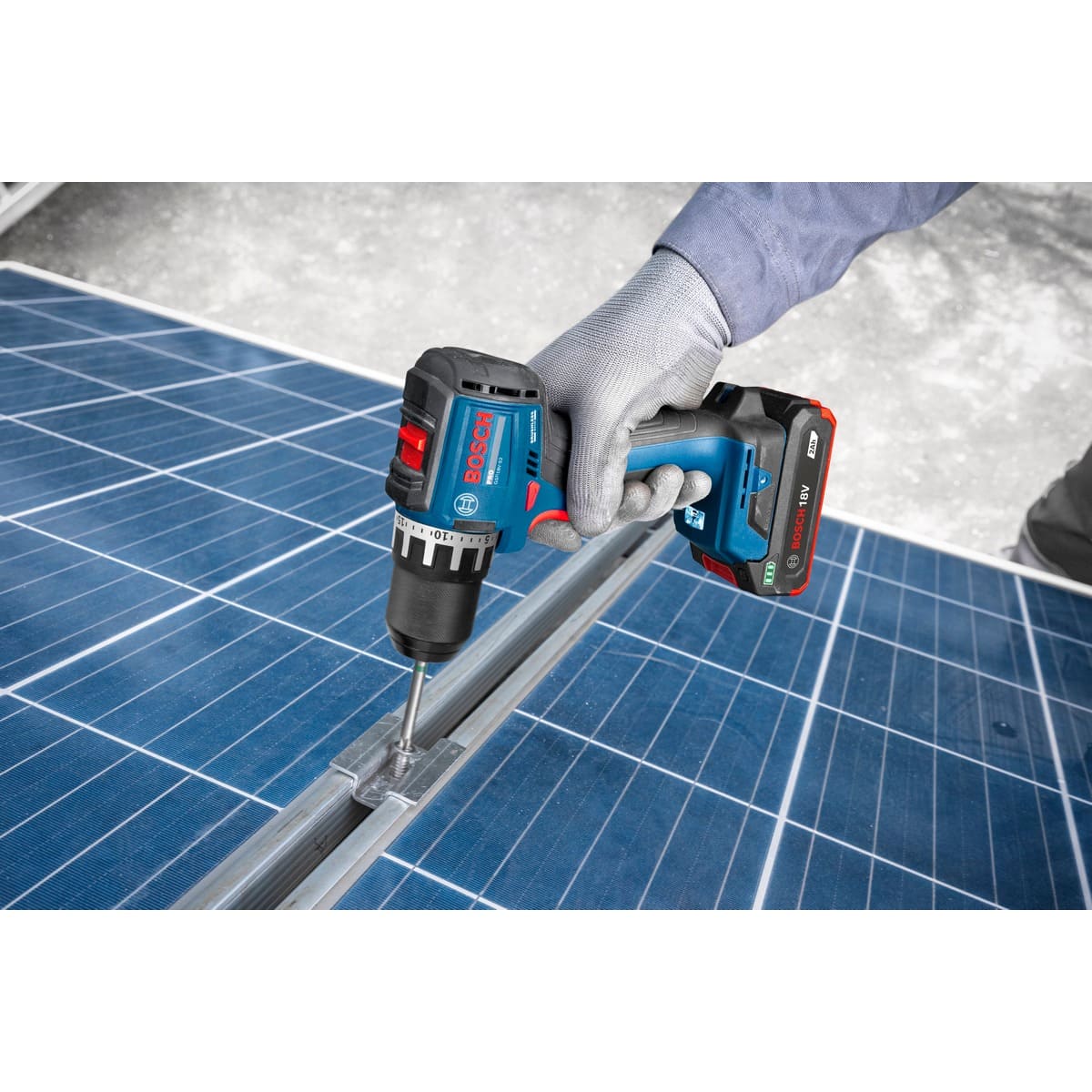 Bosch Akku Bohrschrauber 18V GSR18V-52 in L-Boxx - 1x4Ah 1x2Ah Akku - Ladegerät