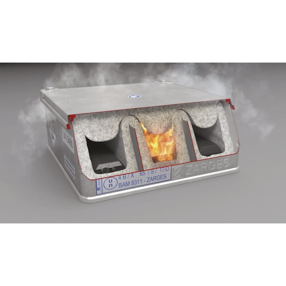 Zarges Universalkiste Sicherheitsbox Gefahrgutbox Akku Safe K470 - 60x60x25cm