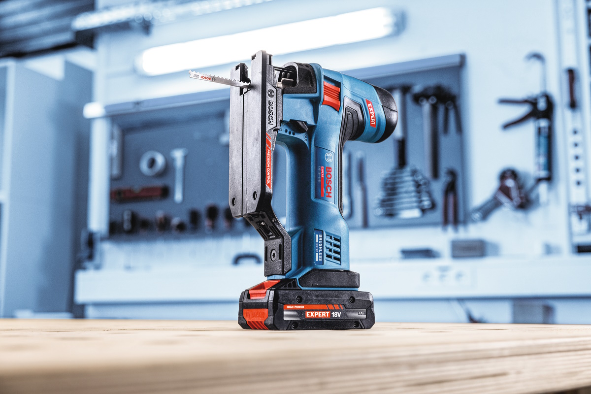 Bosch Akku Stichsäge EXST18V-155S 18V Präzision 155mm L-BOXX ohne Akku/Ladegerät