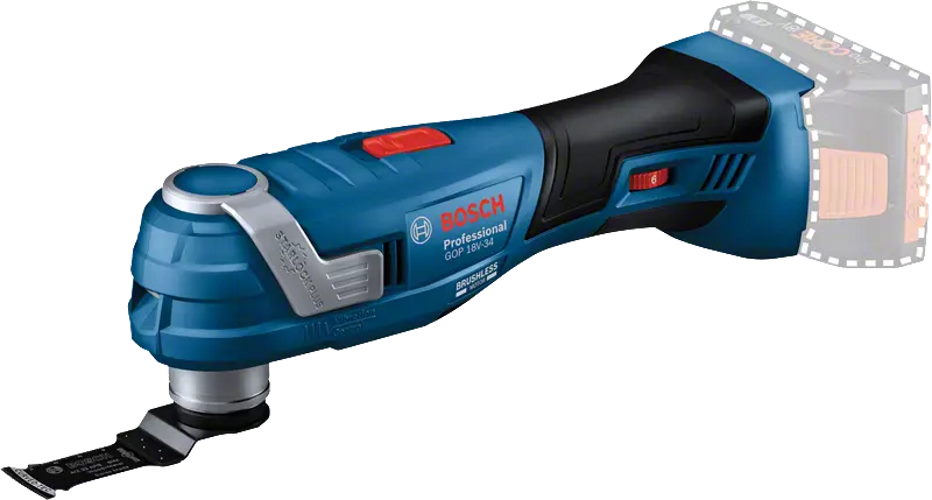 Bosch Akku Mulit Cutter GOP 18V-34 mit 1 Sägeblatt - 18V - L-BOXX - SOLO
