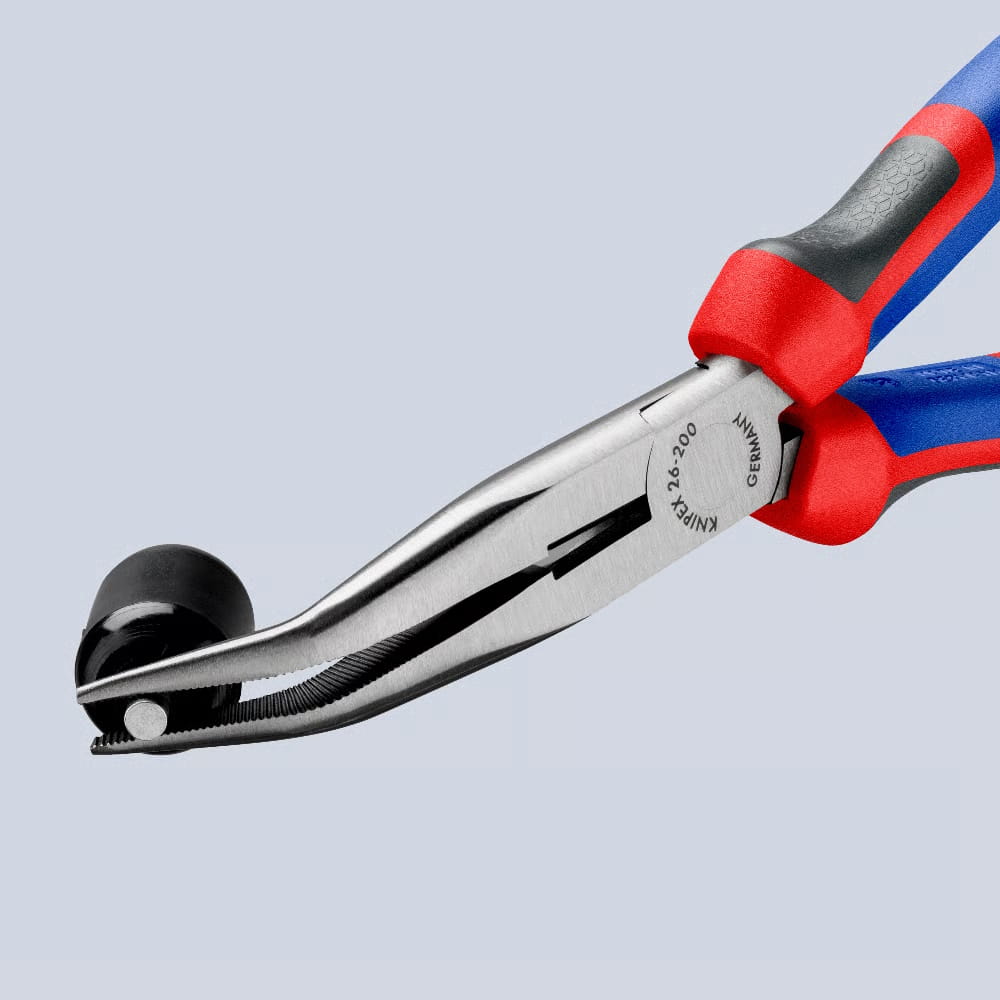 Knipex Flachrundzange Zange 200mm mit Schneide und Comfort Griff - 2622200