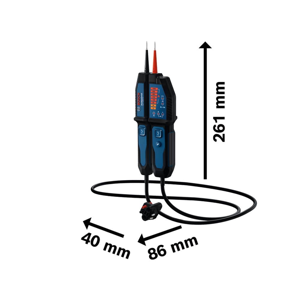 Bosch Spannungsprüfer elektrisches Prüfgerät GVT 1000-15 - inkl. Tasche