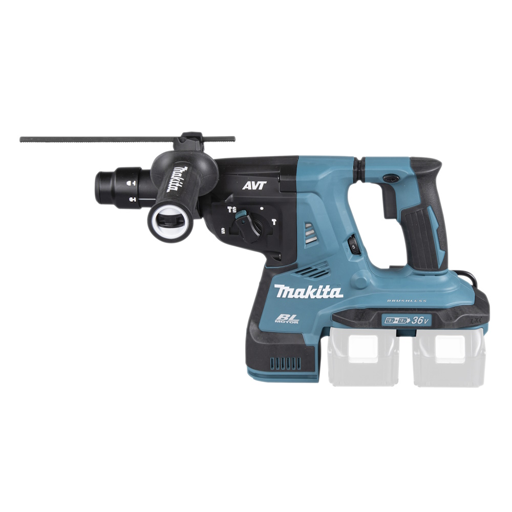 Makita Akku Kombihammer DHR281ZJ inklusive Bohrerset im Makpac 4 mit Bohrerfett
