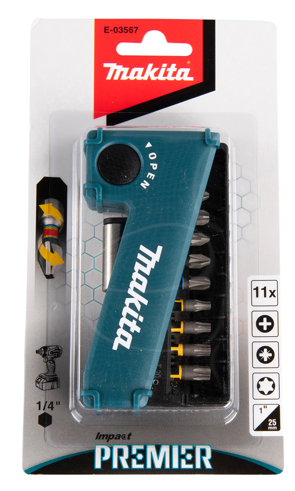 Makita Torsion Bit-Set Impact Premier - 11-teilig - E-03567 - PH/PZ/T