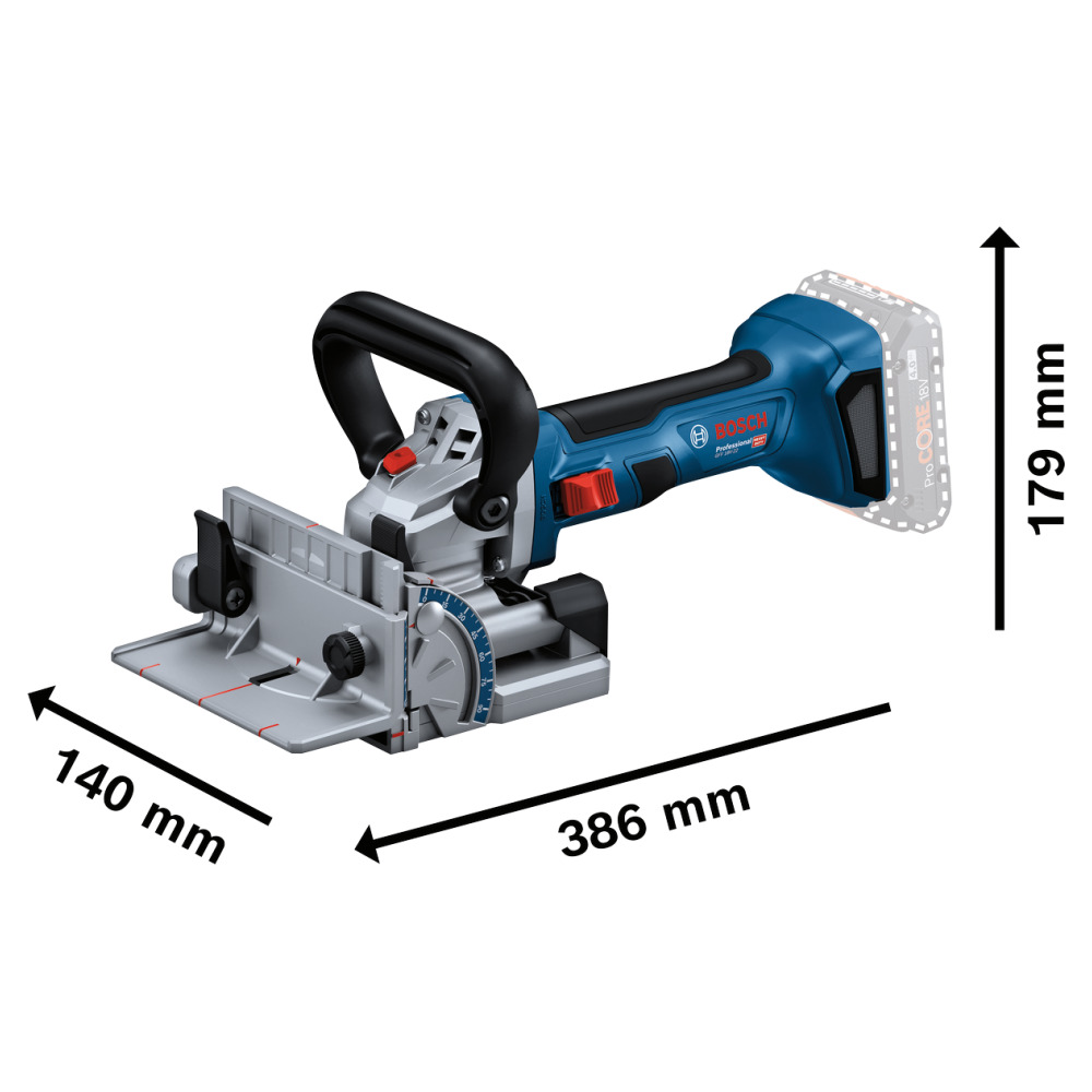 Bosch Akku Flachdübelfräse GFF 18V-22 in L-Boxx ohne Akku und Ladegerät
