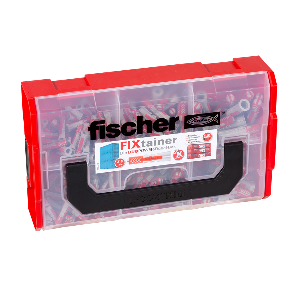 Fischer Dübel DUOPOWER FIXtainer Sortimentsbox - 535968 - 210 Stück