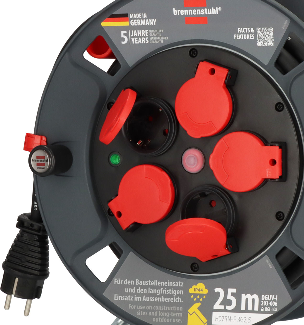 Brennenstuhl Professional Kabeltrommel 300 KU 2200 - 25m - 230V - 9232250100