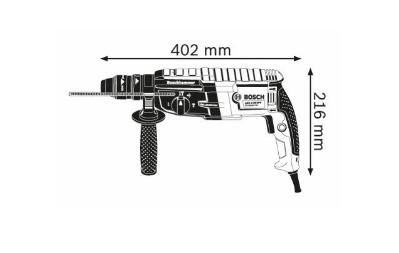 Bosch Bohrhammer GBH 2-28F Professional Schnellspannfutter, L-BOXX und Zubehör