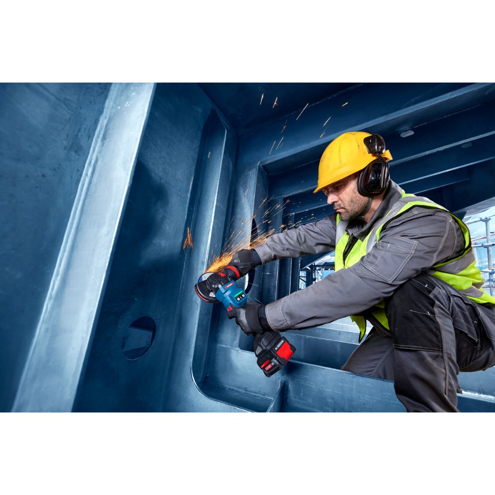Bosch Winkelschleifer EXPERT EXWS18V-15PS - L-Boxx - 2x 18V 8Ah Akku - Ladegerät