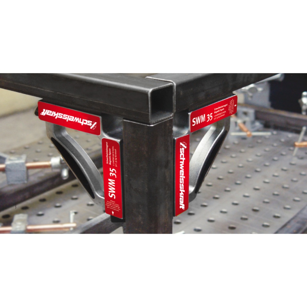 Schweisskraft schaltbarer Schweißwinkelmagnet SWM 35 - 55kg  90° - Magnetwinkel